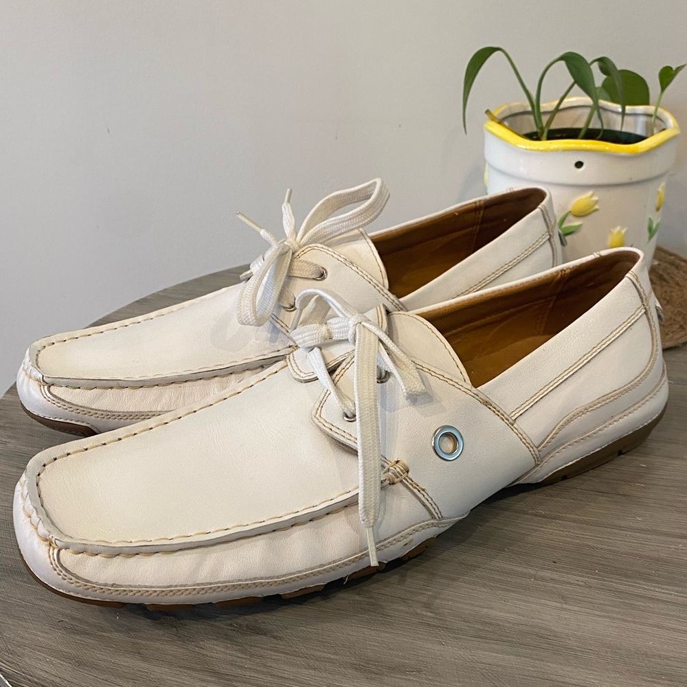 MENS WHITE ALDO DECK SHOE